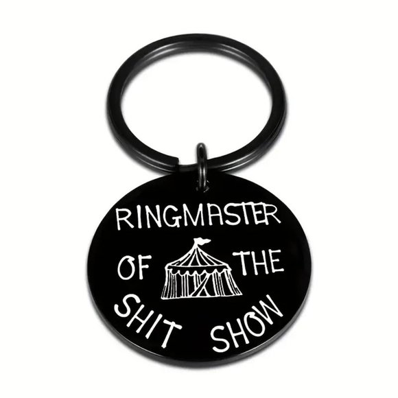 Key Chain Bag Charm Accessories - Keychain Bag Charm Ringmaster Of The Sh*t Show Purse Black Fun Chaos Boss Family